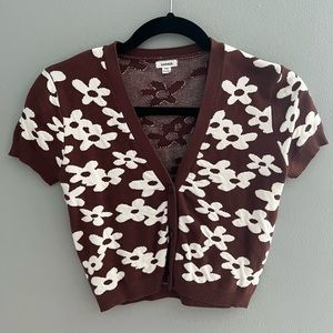 Garage Brown Floral Top
